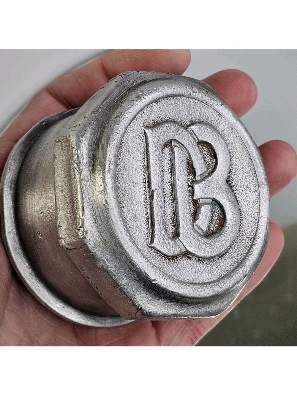 Antique DB Dodge Brothers Aluminum Axle Grease Cap Old Hubcap Nice Condition